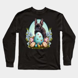 French Bulldog happy easter day Long Sleeve T-Shirt